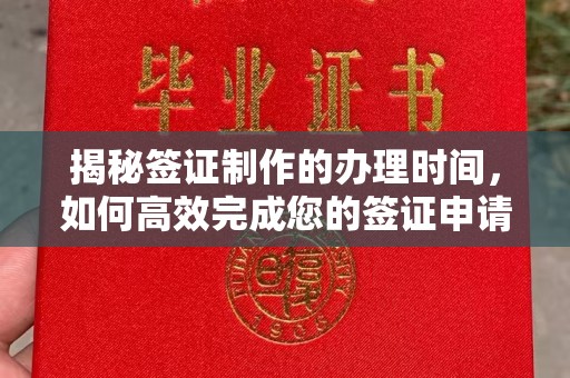 泉山揭秘签证制作的办理时间，如何高效完成您的签证申请