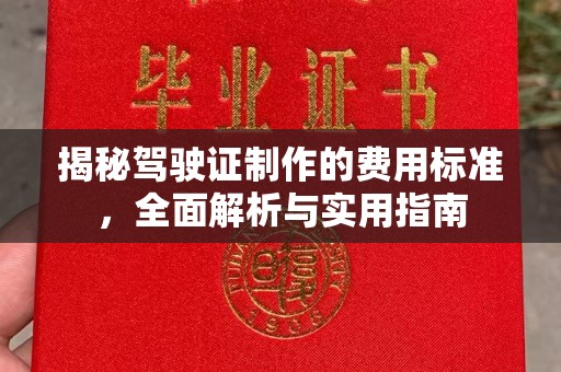 泉山揭秘驾驶证制作的费用标准，全面解析与实用指南